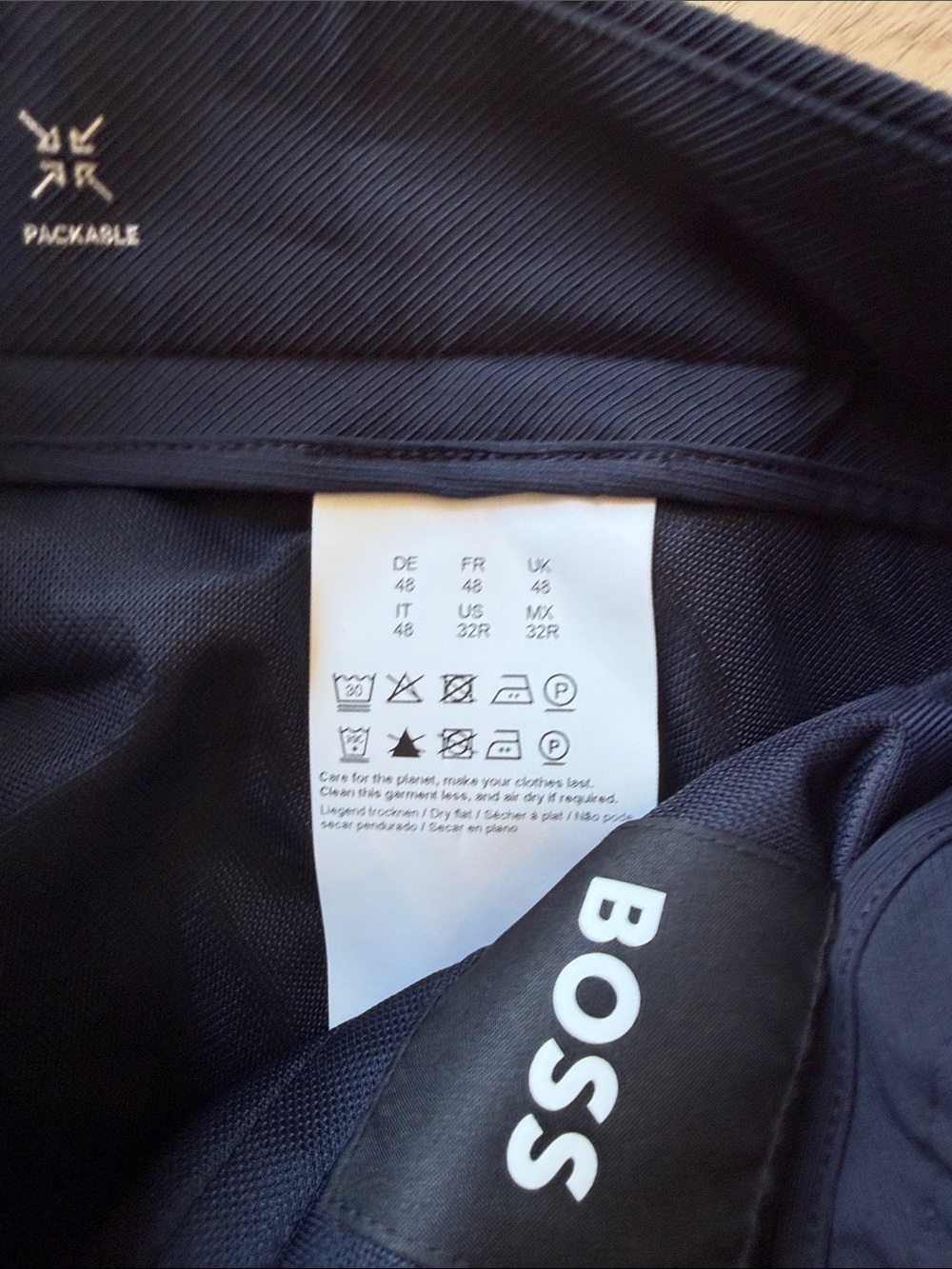 SLIM-FIT TROUSERS IN TRAVEL-FRIENDLY STRETCH SOFTSHELL FABRIC 32 - Picture 4 of 4